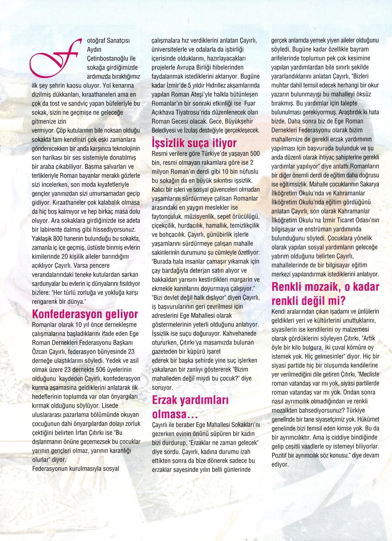 Neşe ve Hüznün Romanı / A Novel of Joy and Sorrow publication page