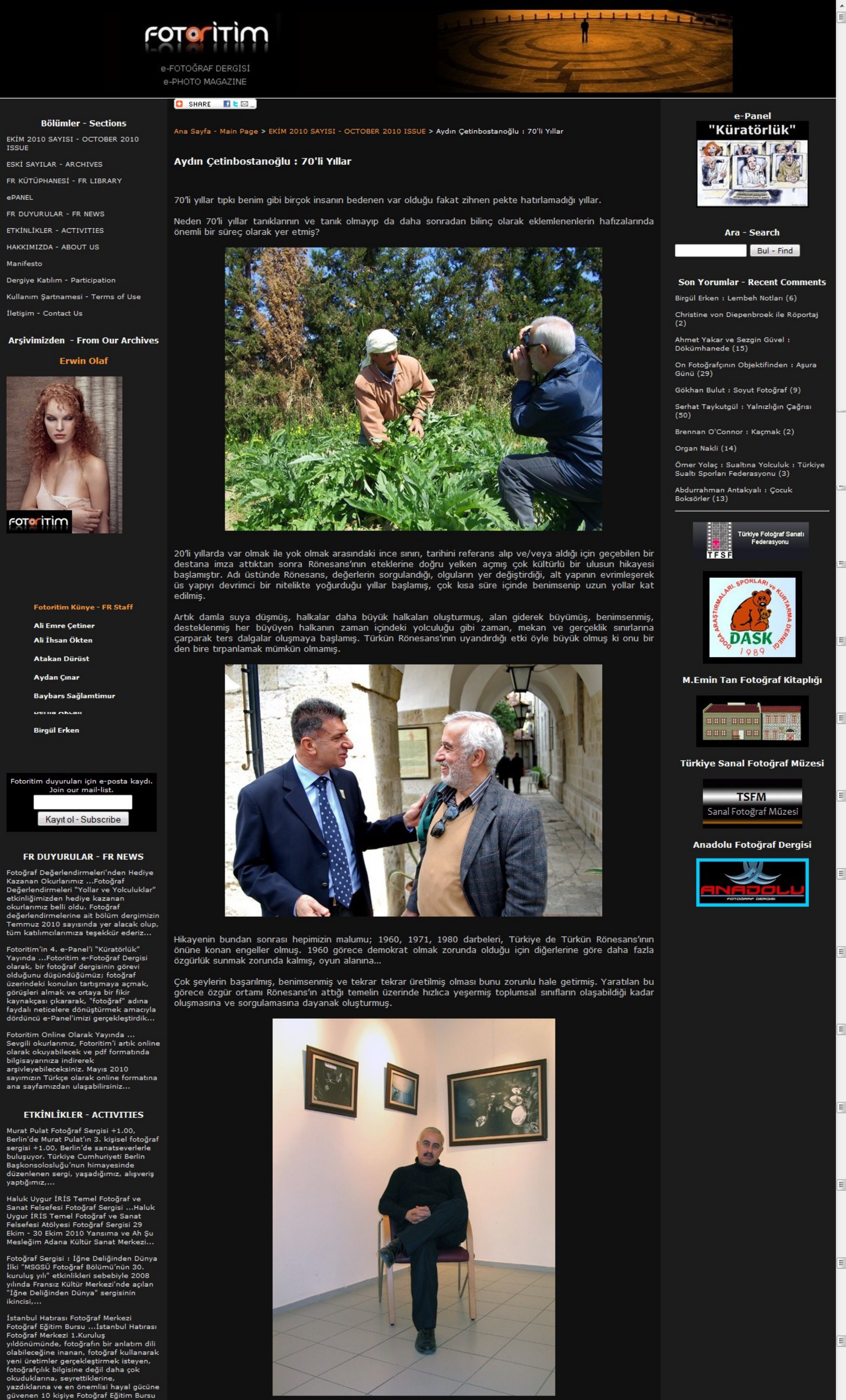 Fotoritim · October 2010 publication section 1