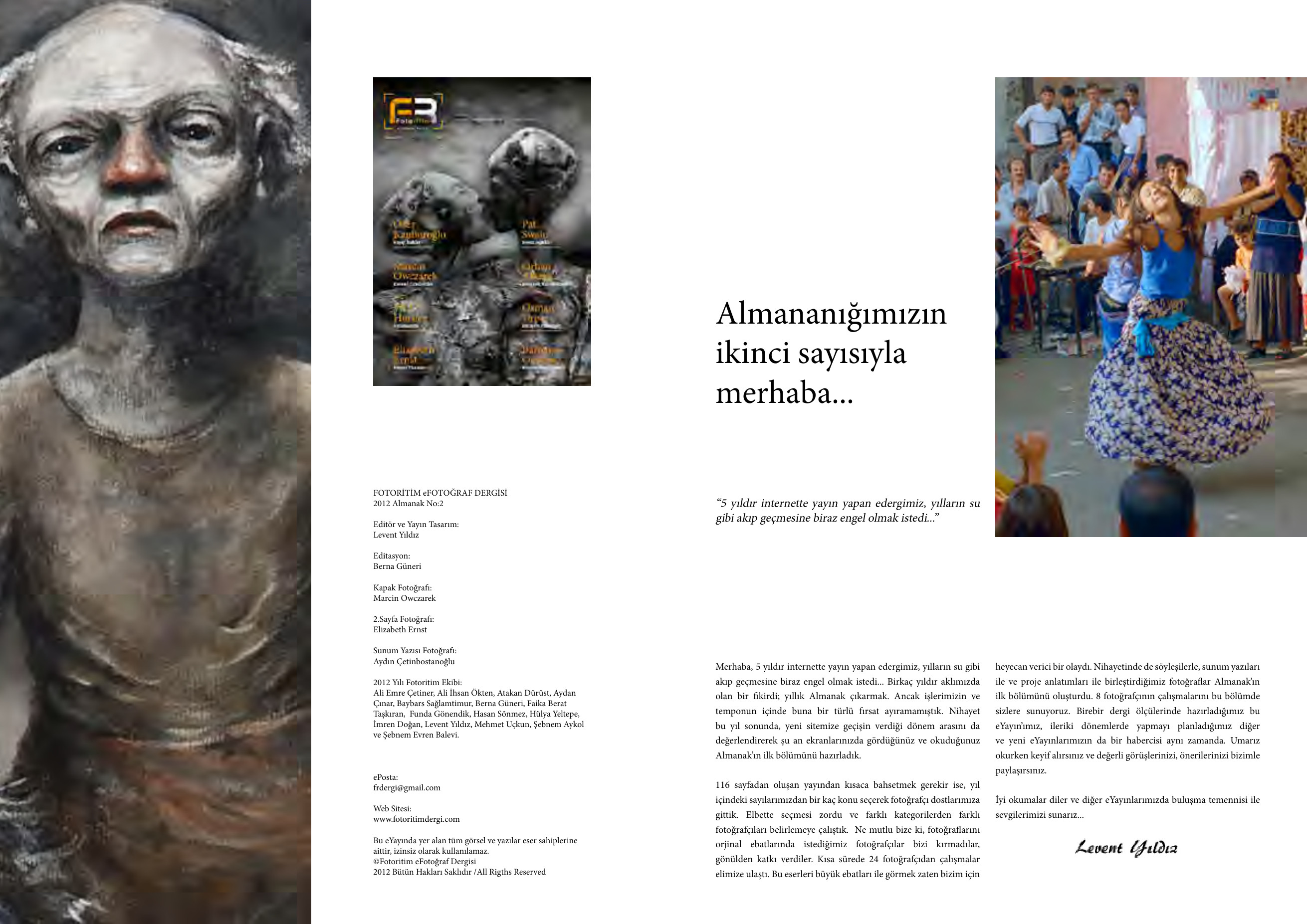 Fotoritim 2012 Almanac page 2 – credits and presentation image